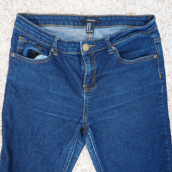 Forever 21 Dark Wash Skinny Jeans Stretch Size 28 - Picture 3 of 5